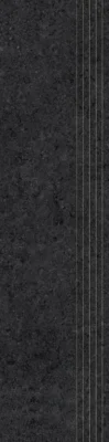 Tubadzin Zimba Black matt strukturált lépcsőlap 29,6x119,8 cm